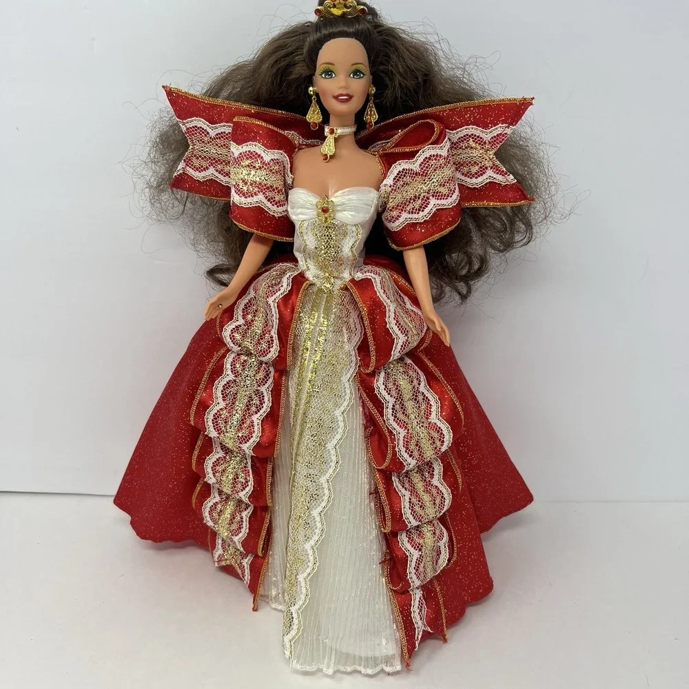 Vtg Barbie Doll Happy Holidays Special Edition in Original Red‎ Outfit Gown
